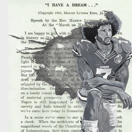 iamCStlouis Colin Kaepernick Acrylic on Martin Luther King's Speech